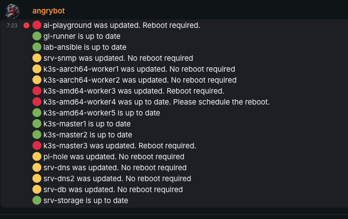 System upgrades job notification